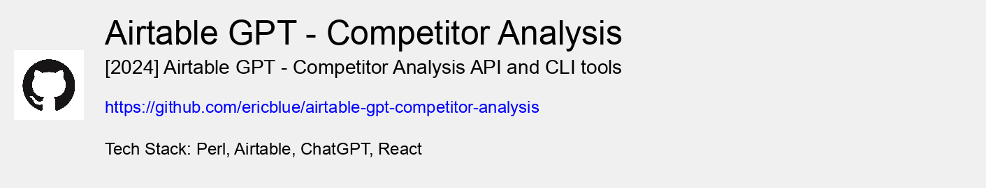 Airtable GPT - Competitor Analysis