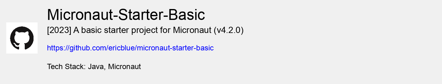 Micronaut-Starter-Basic