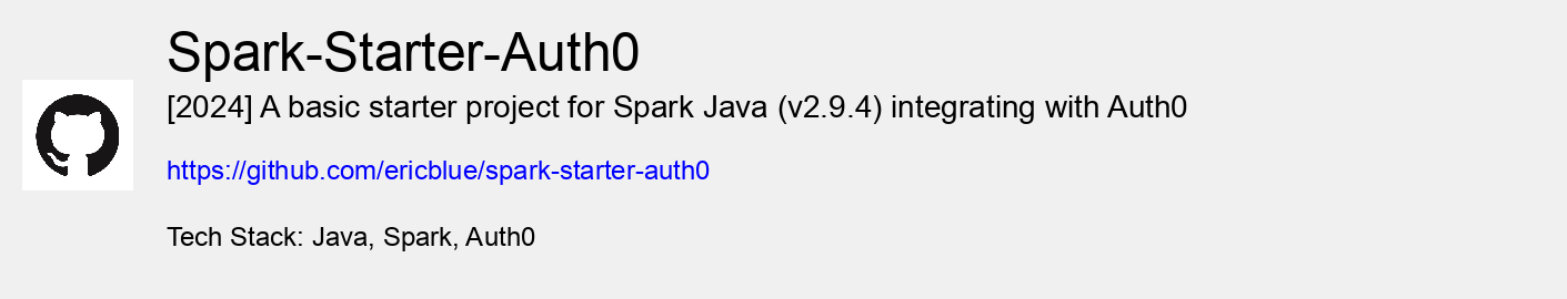 Spark-Starter-Auth0